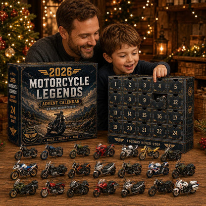 🔥50% Off Last Day🔥 - 2026 Motorcycle Legends Advent Calendar – 24 Days, 24 Mini Motorcycles, 24 Legendary Rides