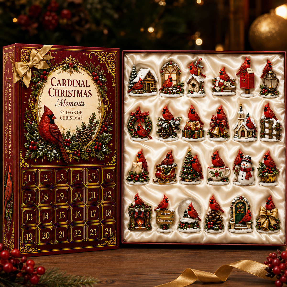 ⏰Last day 50% off🔥✨24-Day Advent Calendar - Cardinal